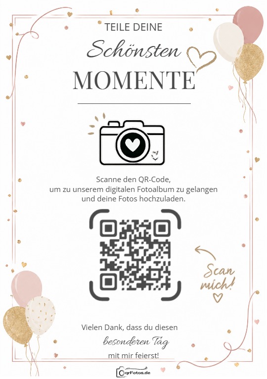 Tischaufsteller Geburtstag elegant – Vorlage geburtstag