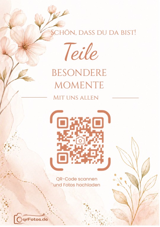 Tischaufsteller Blüten – Vorlage allgemein